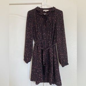 LOFT Purple Leopard Print Dress
